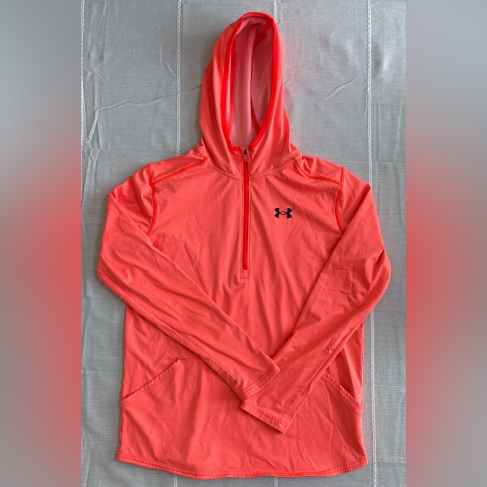 Under Armour Youth XL 1/4 Zip Hooded Long Sleeve